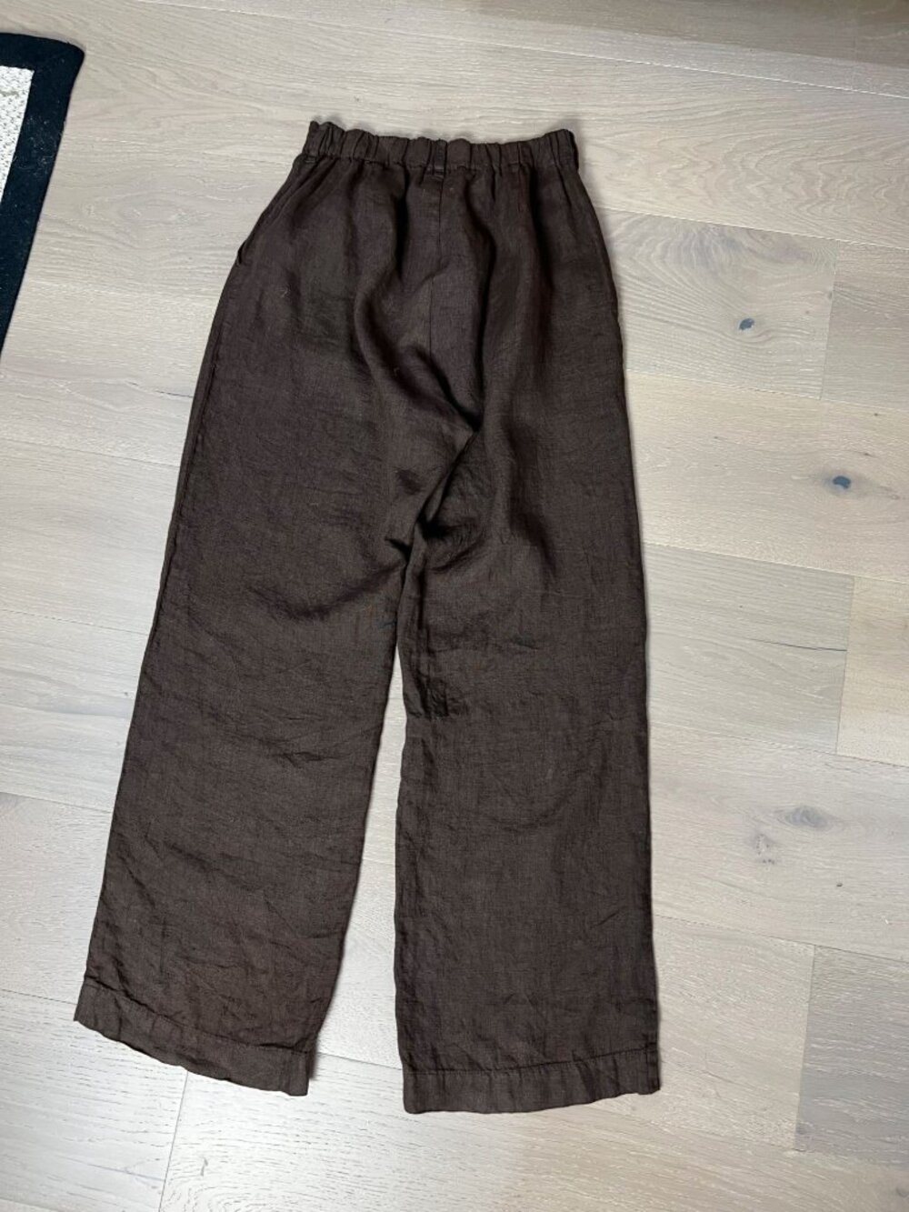 VIR VITA Marina Pleated Linen Trouser Sz S Chestnut - Picture 7 of 12
